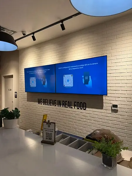 Commercial TV mounting in a retail store