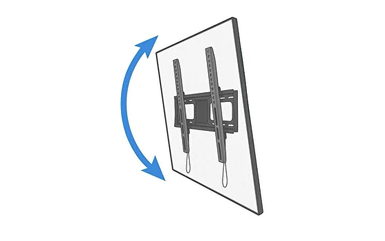 Tilting TV wall mount angled downward
